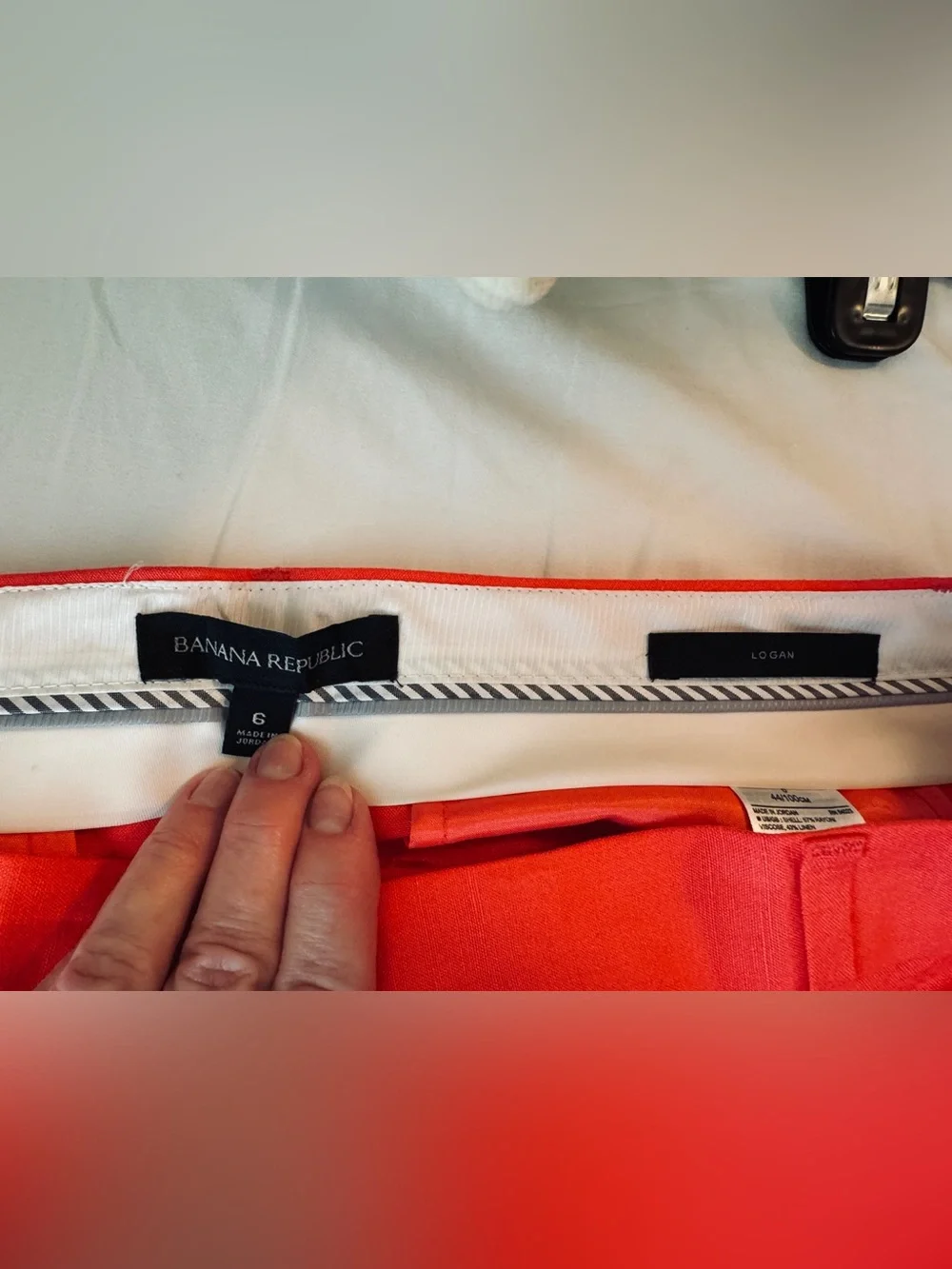 Banana Republic Bright Orange Linen Pants